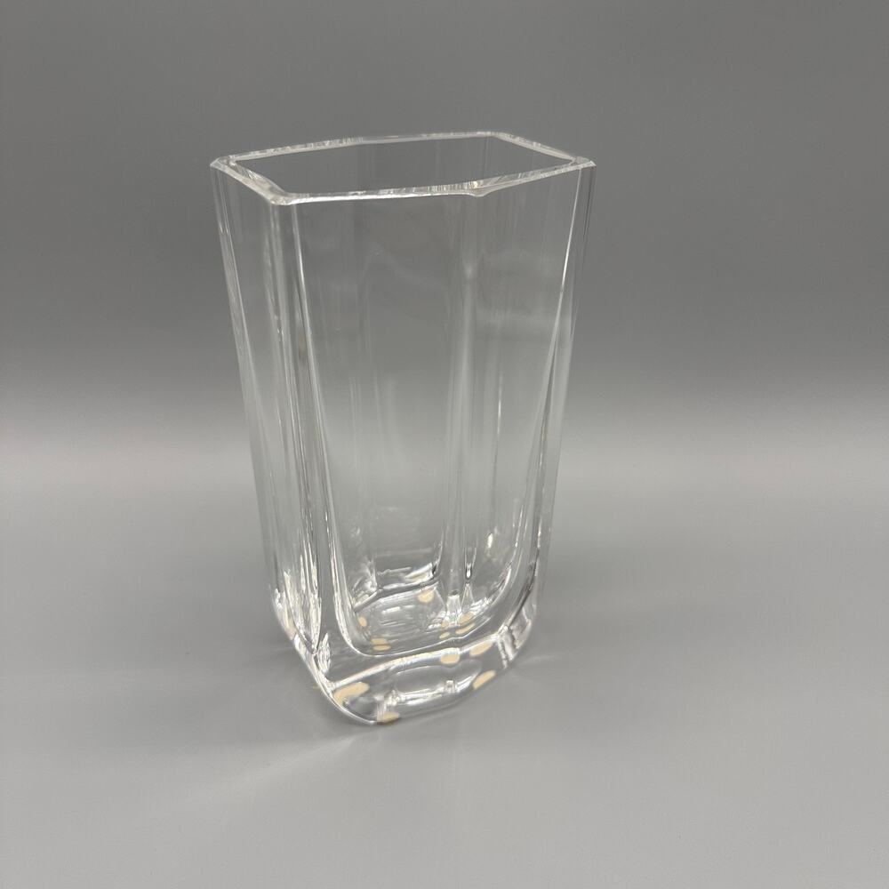 Vintage Bengt Edenfalk for Kosta Boda Signed Swedish Glass Crystal Vase 48021